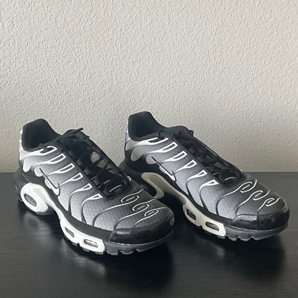 Men’s Nike Air Max Plus TN Black and White Gradient Sneakers